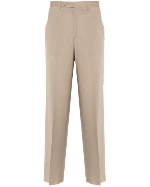 Paura Natural Troy Wool Tailored Trousers for men