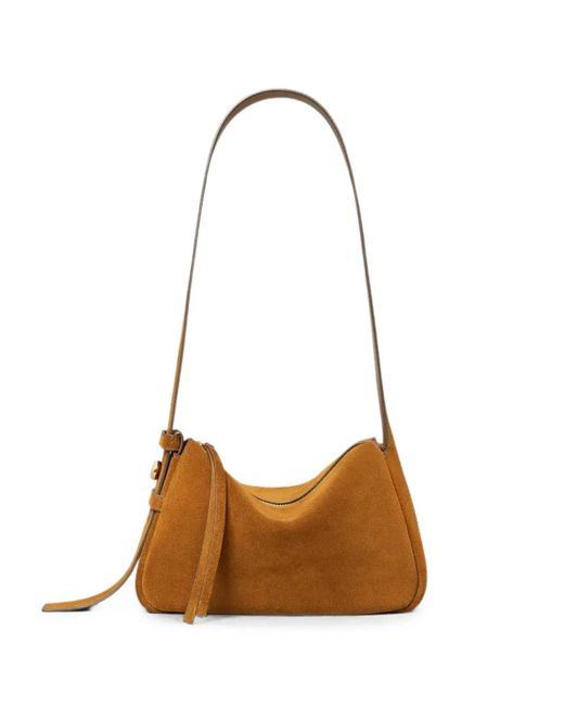 Tory Burch White Small Romy Suede Shoulder Bag