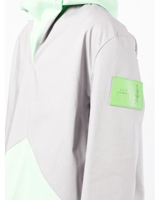 A_COLD_WALL* Green Geometric Panelled Windbreaker for men