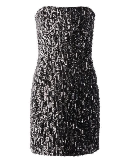 Jenny Packham Black Minuit Mini Dress