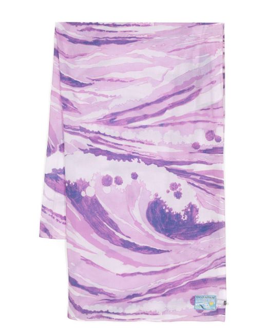 Maison Kitsuné X Vilebrequin Schal aus Bio-Baumwolle in Purple für Herren