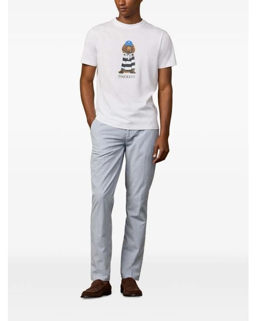 Hackett Blue Stripe-Pattern Trousers for men