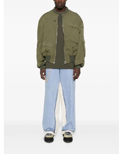 Junya Watanabe Green Multi-Pocket Bomber Jacket for men