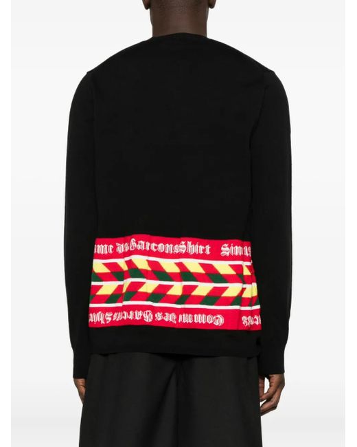 メンズ Comme des Garçons ジオメトリックパターン セーター Black