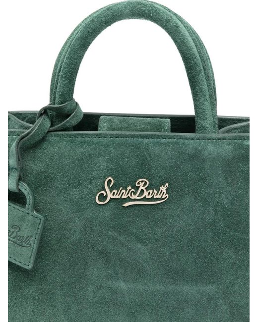 Mc2 Saint Barth Green Mini Sac À Main En Daim