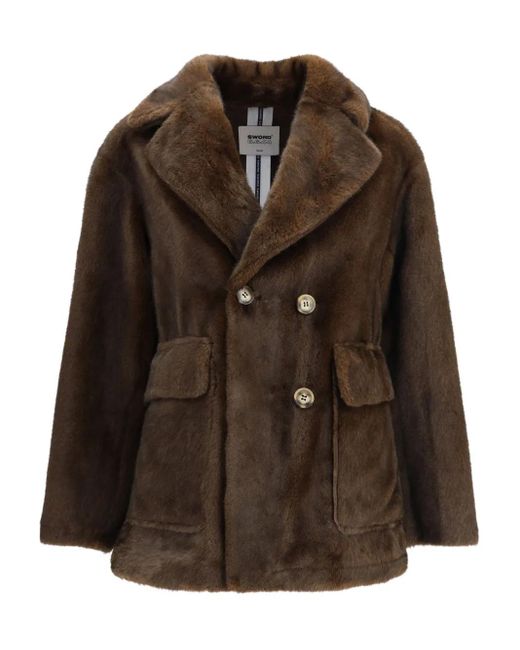 Cappotto Con Applicazione di S.w.o.r.d 6.6.44 in Brown