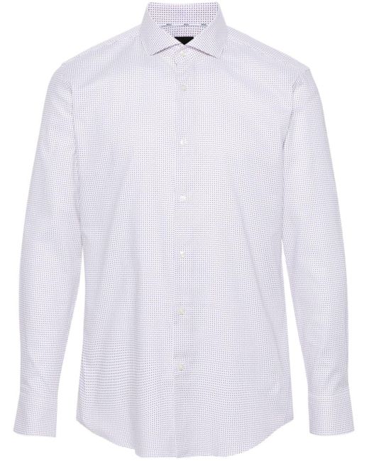 Boss Overhemd Met Print in het White voor heren