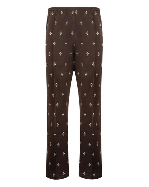 Needles Gray Jacquard-Pattern Track Pants for men