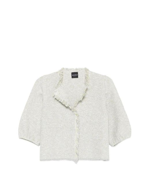 Chaqueta Con Flecos Neera de color White