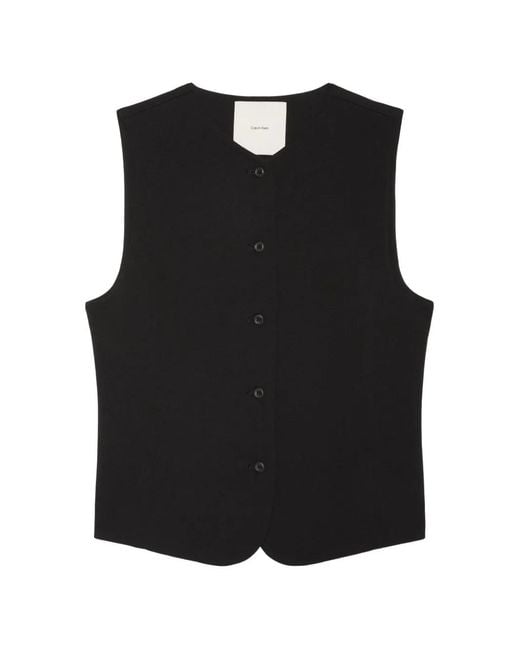 Calvin Klein Black Veston À Boutonnière
