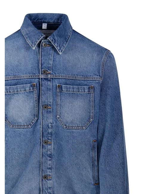 Off-White c/o Virgil Abloh Blue 'Logo' Denim Jacket for men