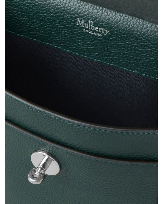 Mulberry Anthony Leren Crossbodytas Met Logoprint in het Green voor heren