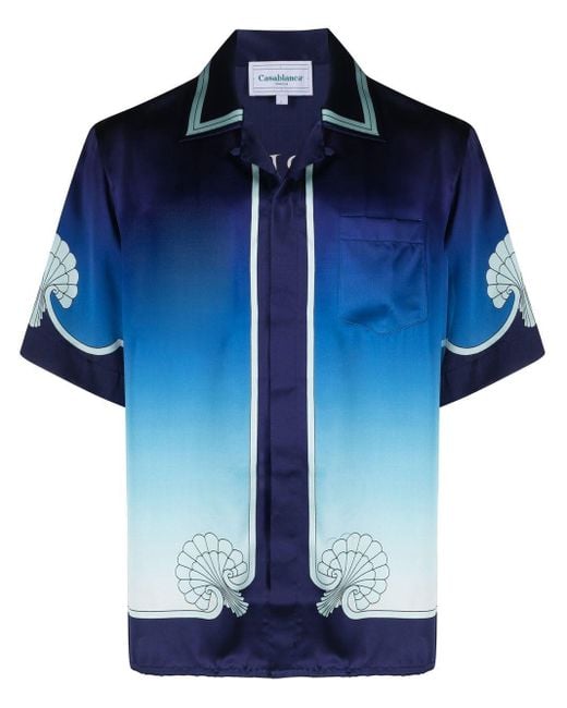 CASABLANCA Hemd mit grafischem Print in Blue für Herren