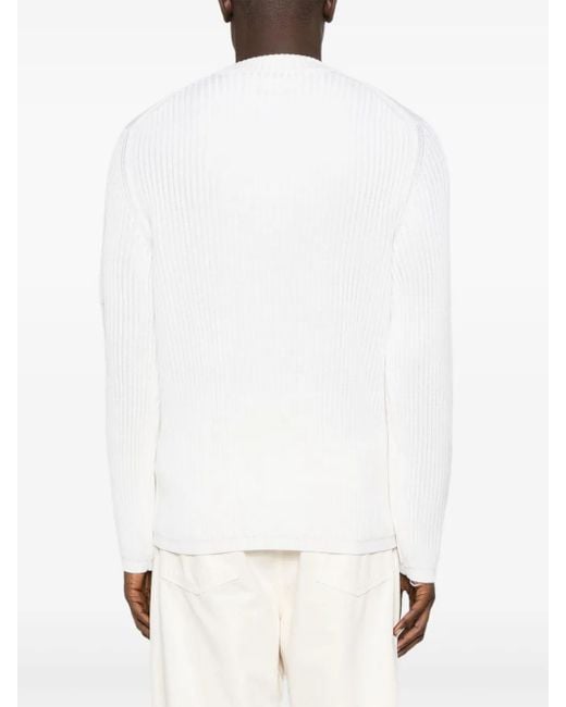 C P Company White C.P. Company Lens-Embellished Jumper for men