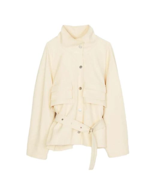 3.1 Phillip Lim White Belted Front-Pockets Jacket