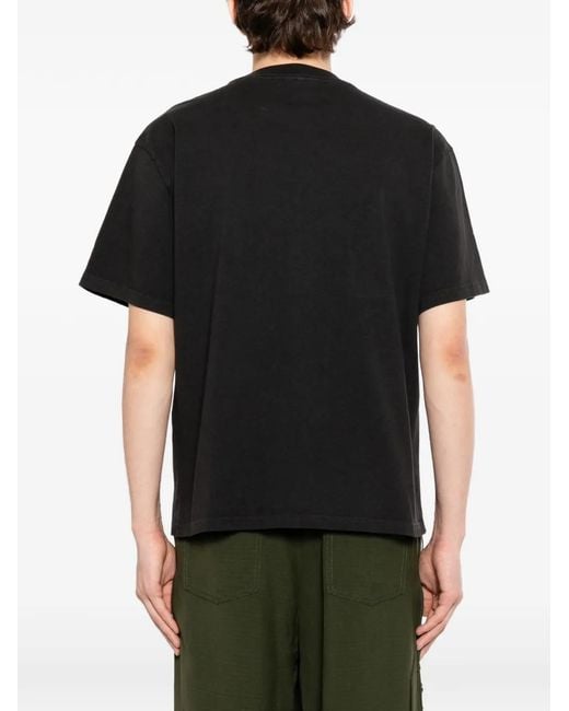 Melt Black Dog-Print T-Shirt for men