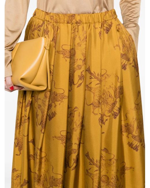Fabiana Filippi Yellow Soft Fabric Mini Skirt