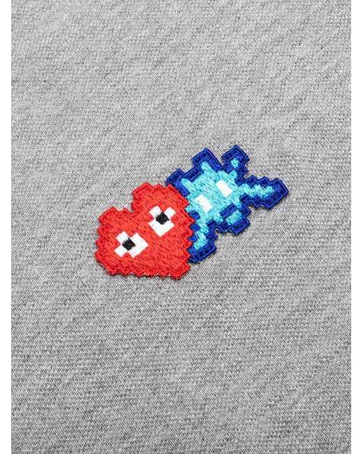 COMME DES GARÇONS PLAY Gray Cotton Polo Top