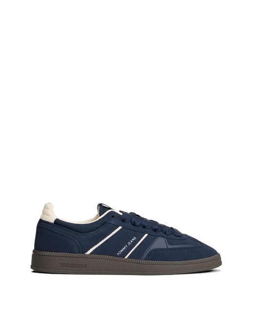 Tommy Hilfiger Blue The Greenwich Edge Logo-Print Suede Sneakers
