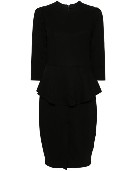 Styland Peplum Midi-jurk in het Black