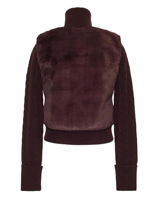 Cara Cara Red Logan Cable-Knit Jacket