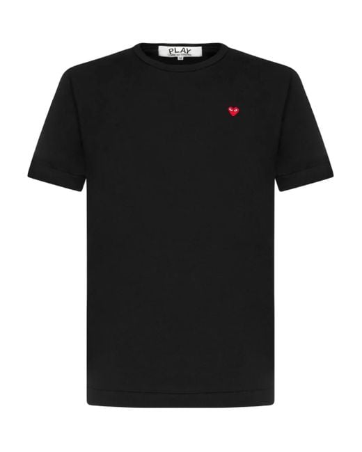 COMME DES GARÇONS PLAY Black Logo-Appliqué Cotton T-Shirt