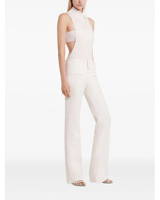Courreges White Mock-Neck Top