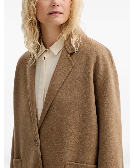 Sessun Natural Wool Blend Single-Breasted Blazer