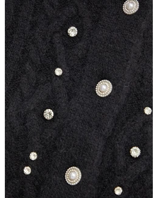 Silvian Heach Black Cable-Knit Cardigan
