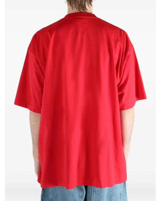 Vetements Red Short-Sleeve T-Shirt for men