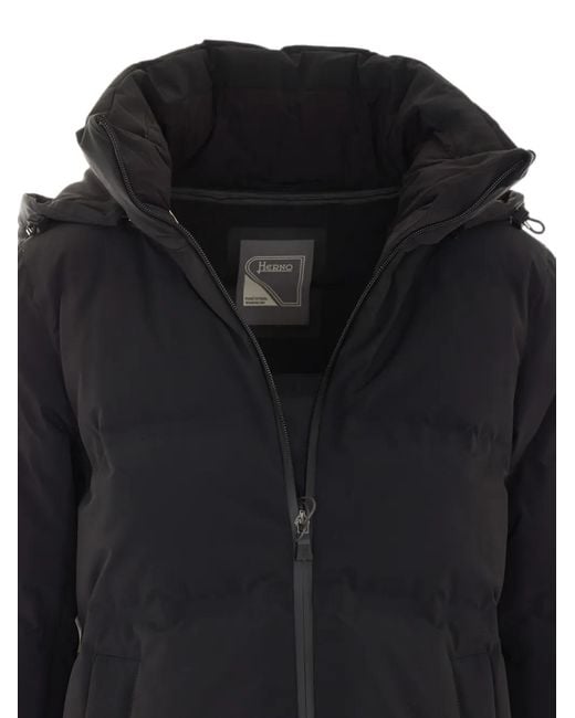 Herno Blue Hooded Padded Jacket