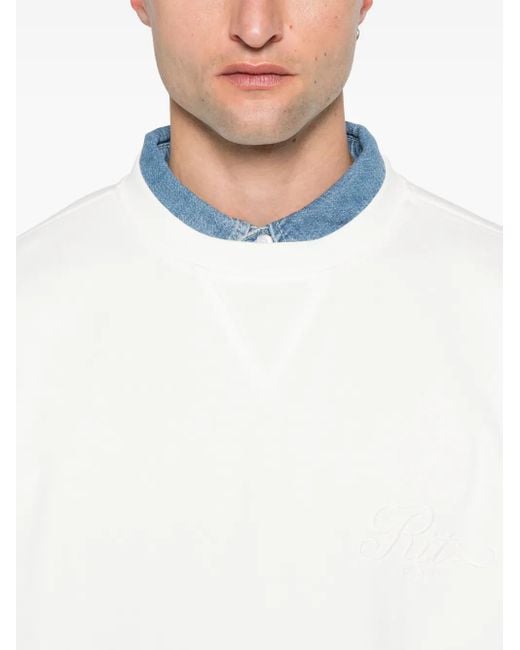 Sudadera con logo bordado FRAME de hombre de color White
