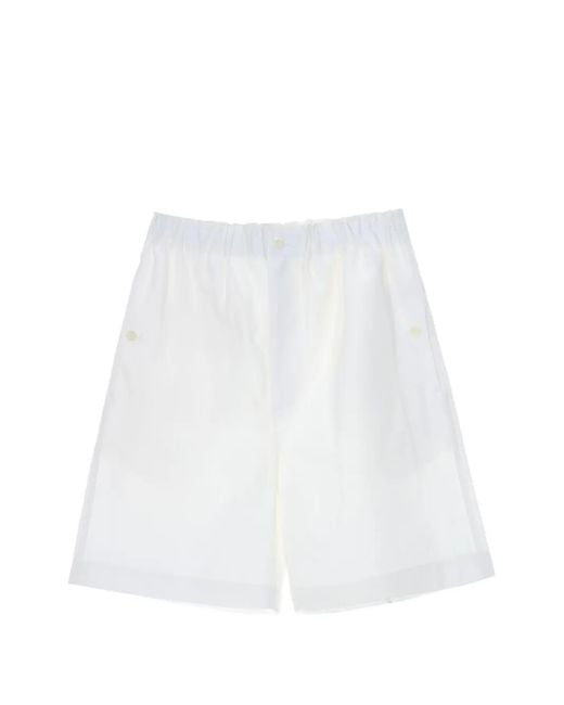 Carven White Oversized Shorts