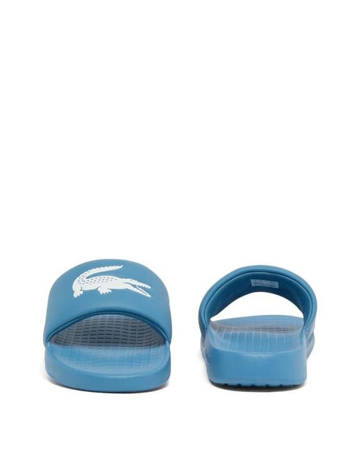 Lacoste Blue Serve Logo Slides for men