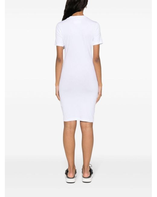Versace T-shirtjurk Met Logoprint in het White