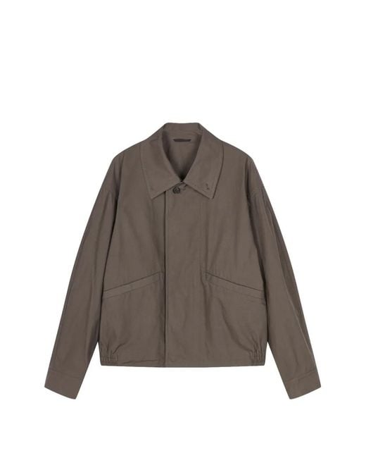 CROQUIS Brown Cropped Relaxed-Fit Jacket for men