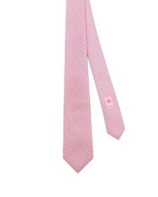 Gucci Seidenkrawatte Mit Logo-Schild in Pink für Herren