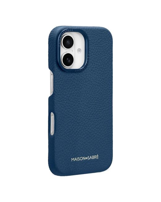 Maison De Sabre Blue Iphone 16 Leather Phone Case