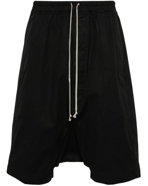 Rick Owens Baggy-Shorts aus Popeline in Black für Herren