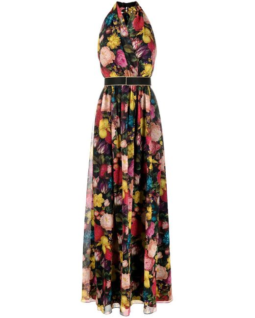 Max Mara White Kleid mit Blumen-Print