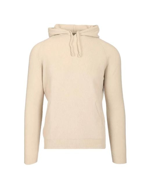 Al Duca D'aosta Natural Drawstring Pouch-Pocket Hoodie for men