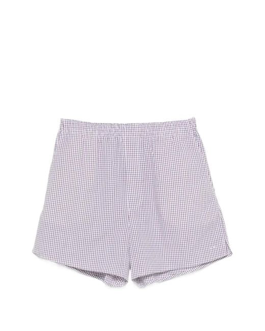 A.P.C. Purple Checked Shorts