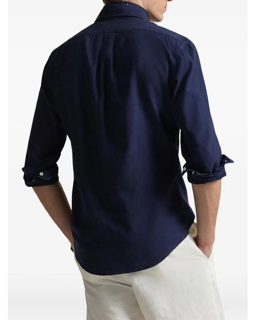 Polo Ralph Lauren Long-Sleeve Shirt in Blue for Men | Lyst UK