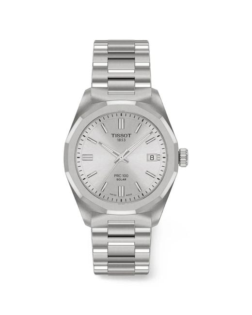 Tissot Gray Prc 100 Solar 34Mm Watch