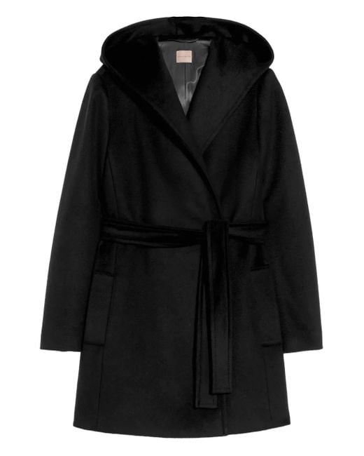 Pennyblack フーデッド ベルテッドコート Black