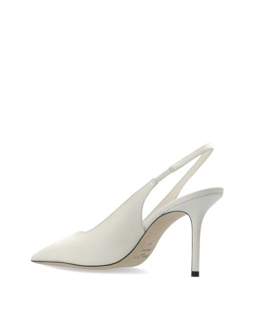 Jimmy Choo White Love Sling Back 85 Pumps