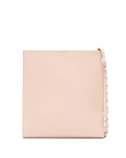 Jil Sander Pink Tangle Leather Shoulder Bag