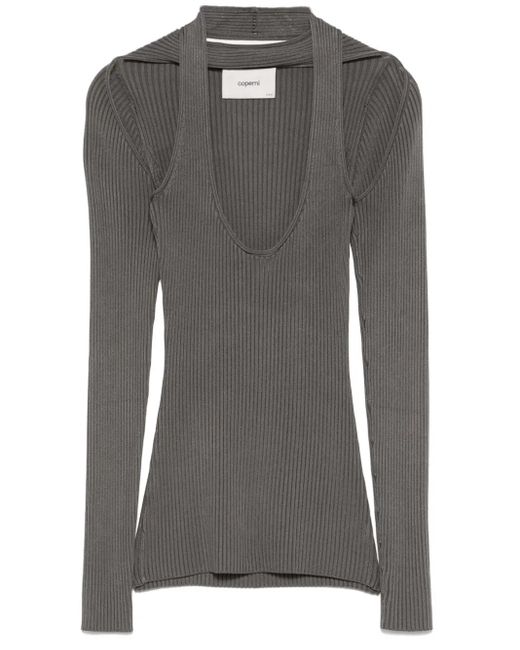 Coperni カットアウト リブトップ Gray