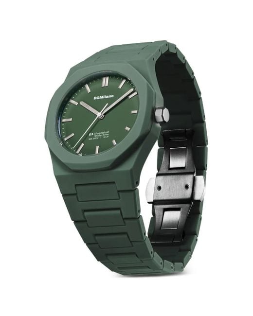D1 Milano Green Polycarbon 40.5Mm Watch