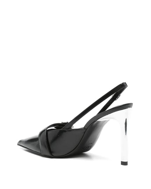 Coperni Black Pointed-Toe Slingback Pumps